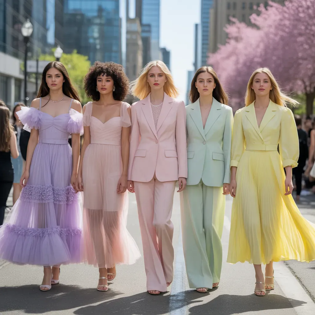 pastel spring outfits 2025