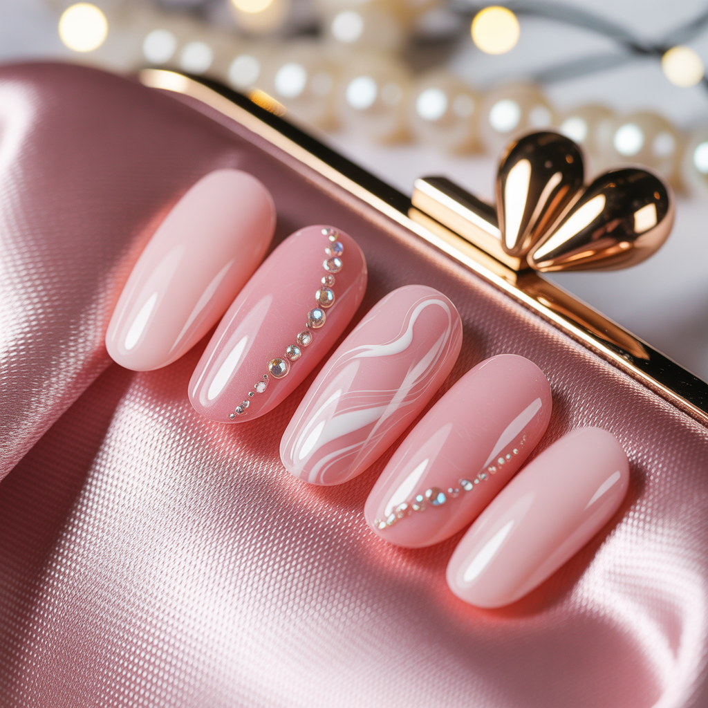 pink acrylic nails