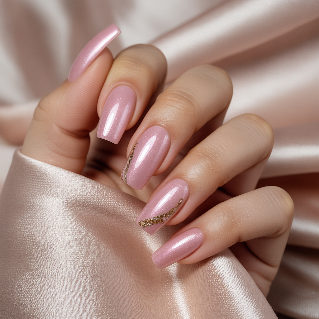 pink acrylic nails