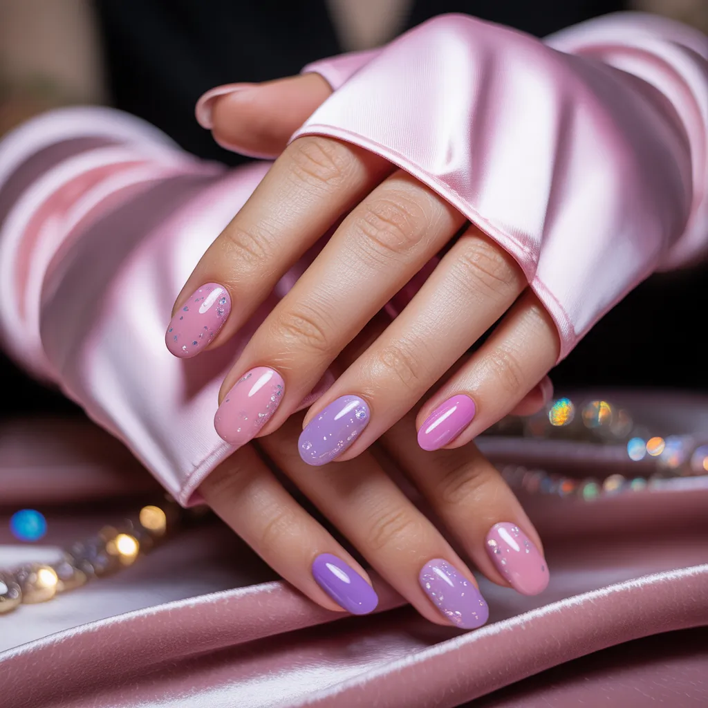 pink and purple nails