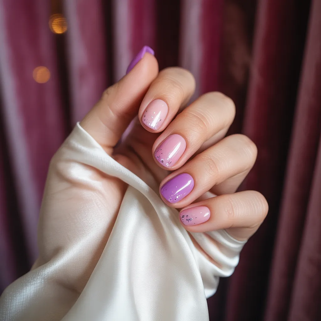 pink and purple nails