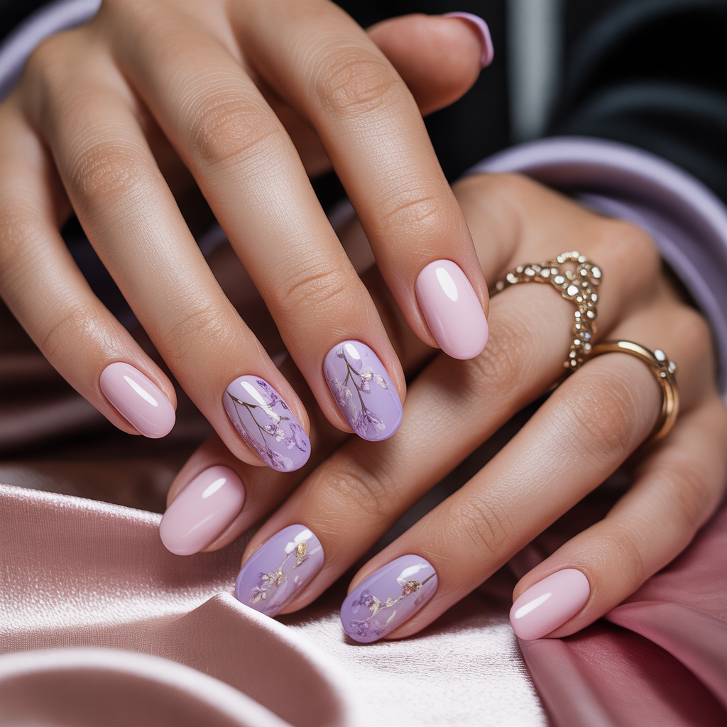 pink and purple nails