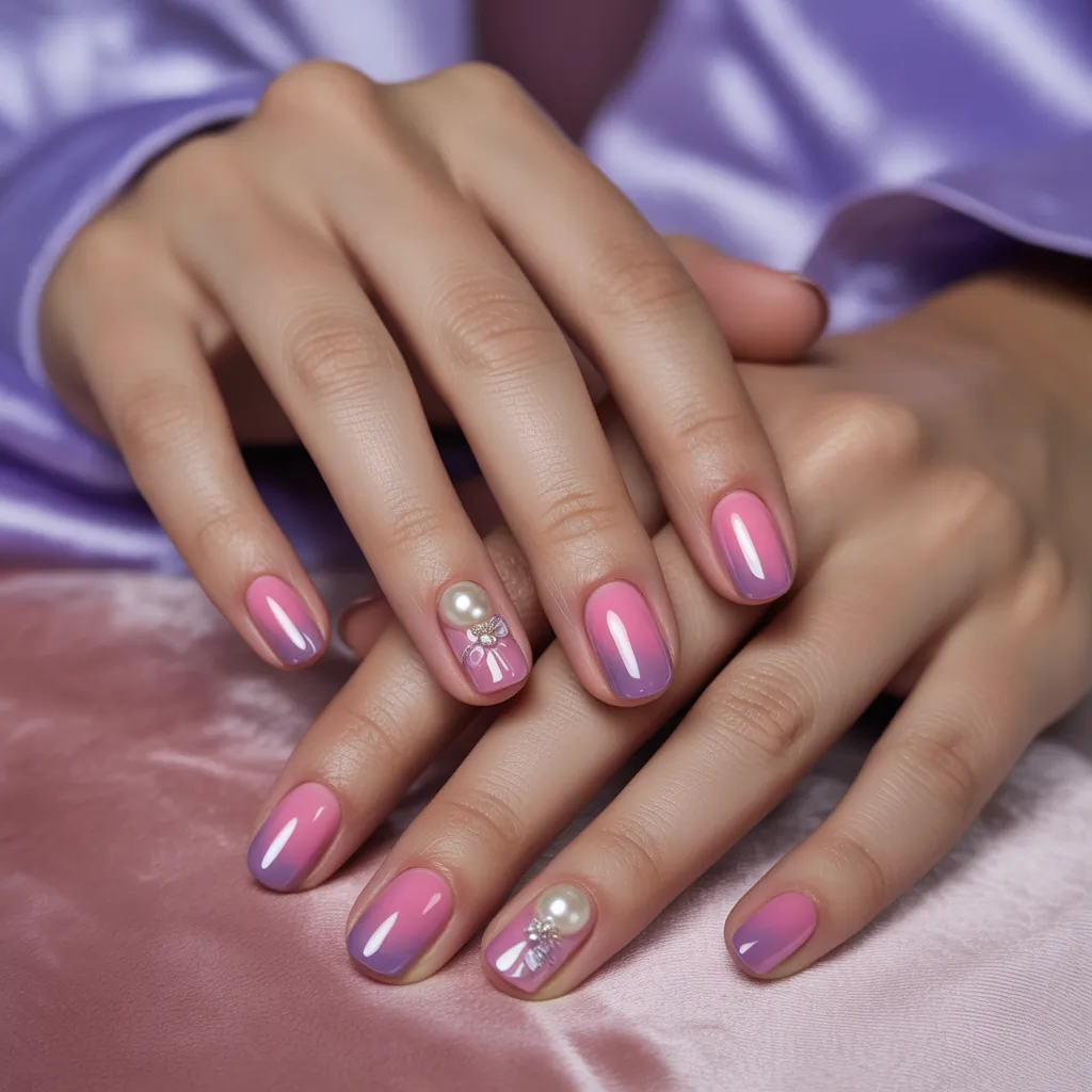 pink and purple nails