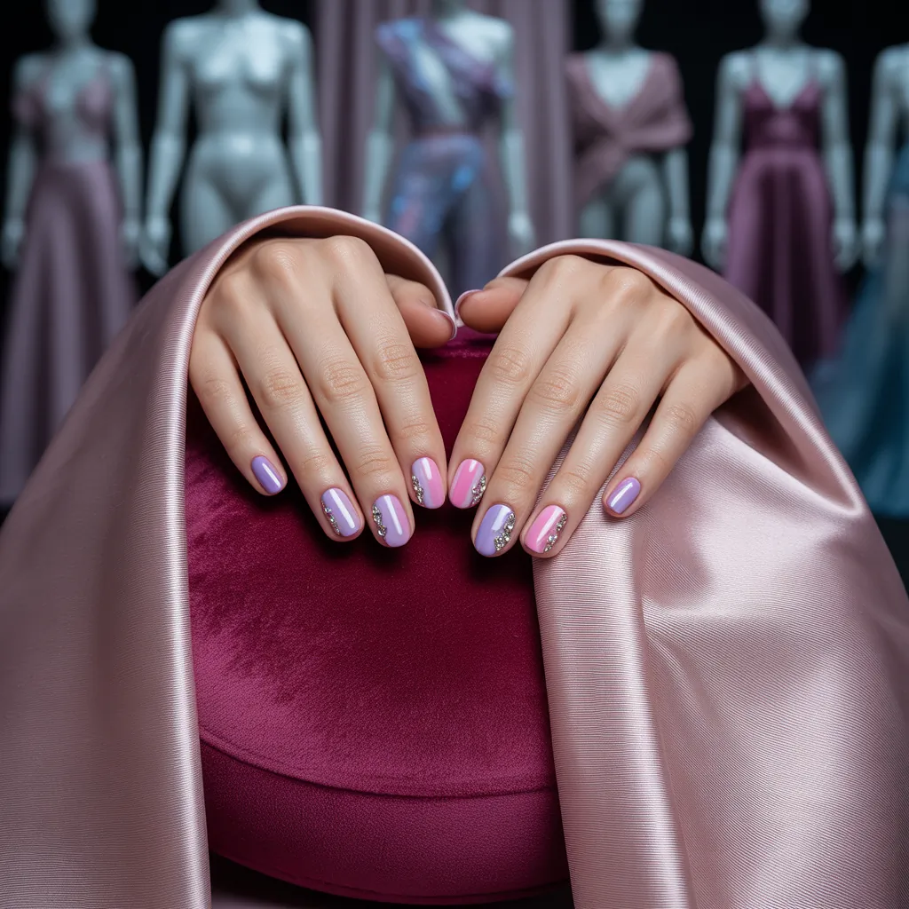 pink and purple nails