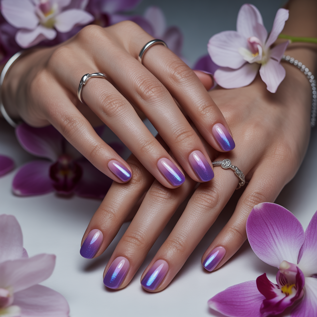 pink and purple nails