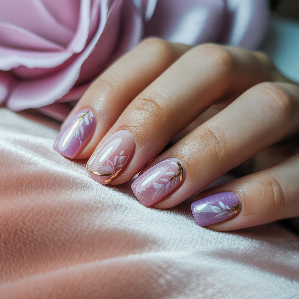 pink and purple nails