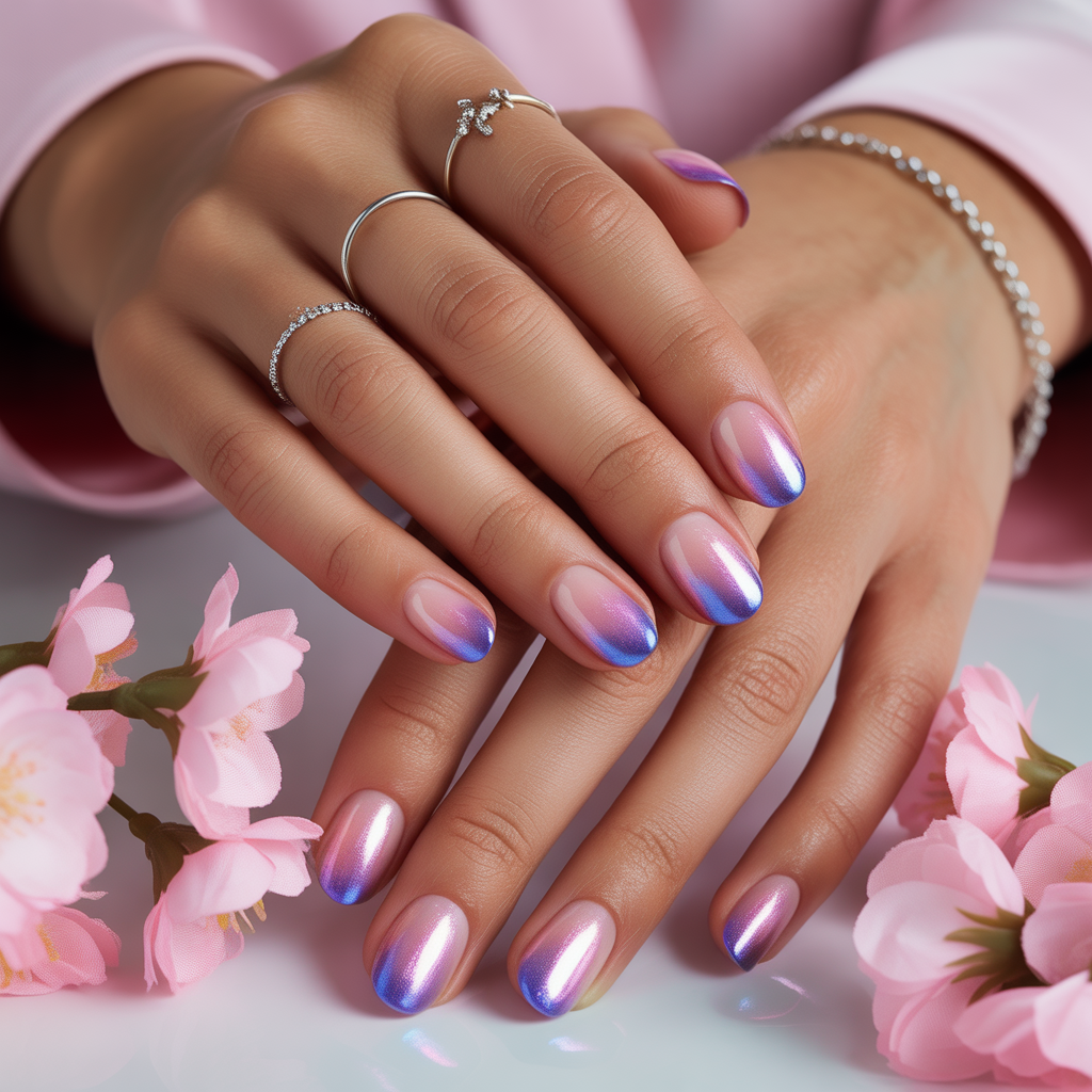 pink and purple nails