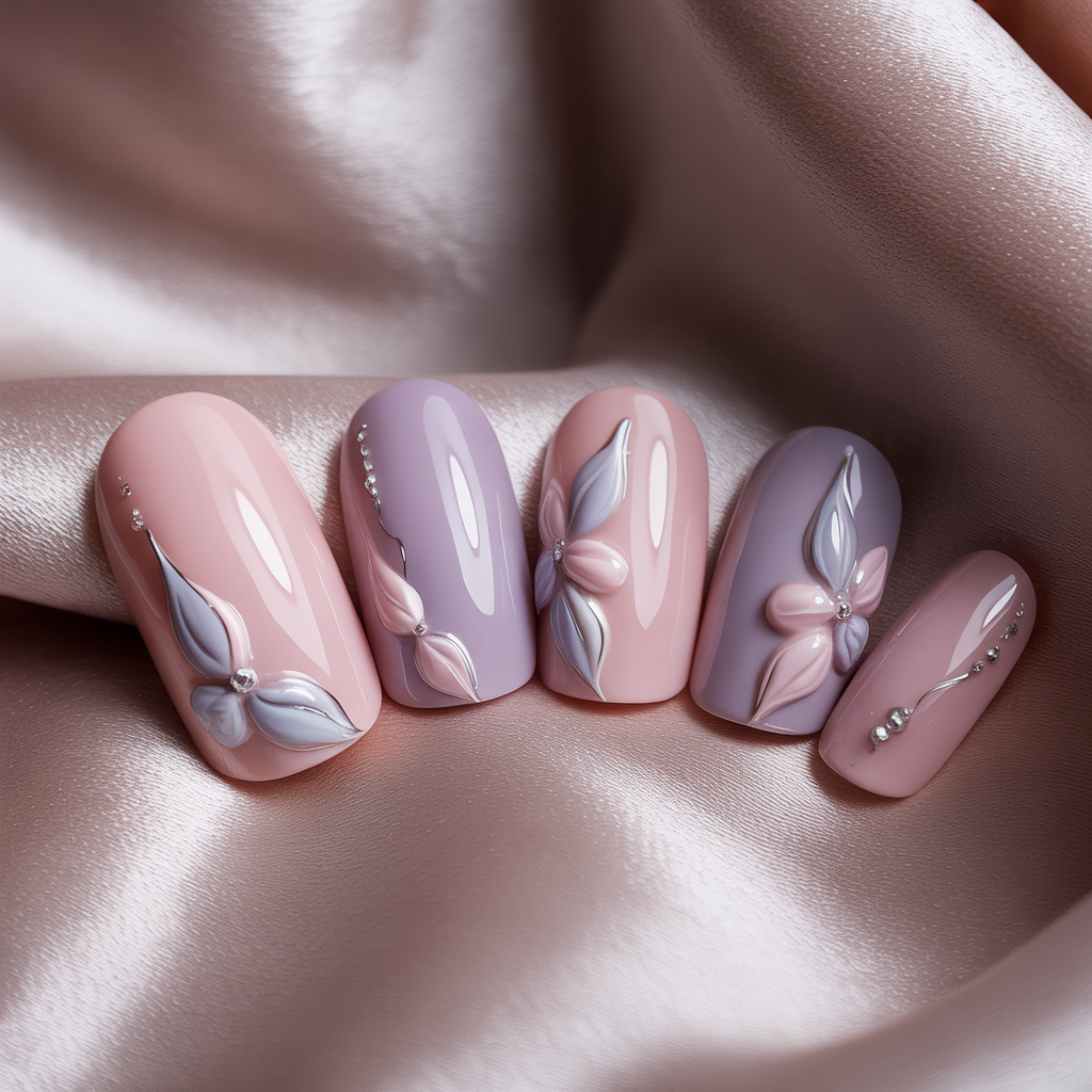 pink and purple nails