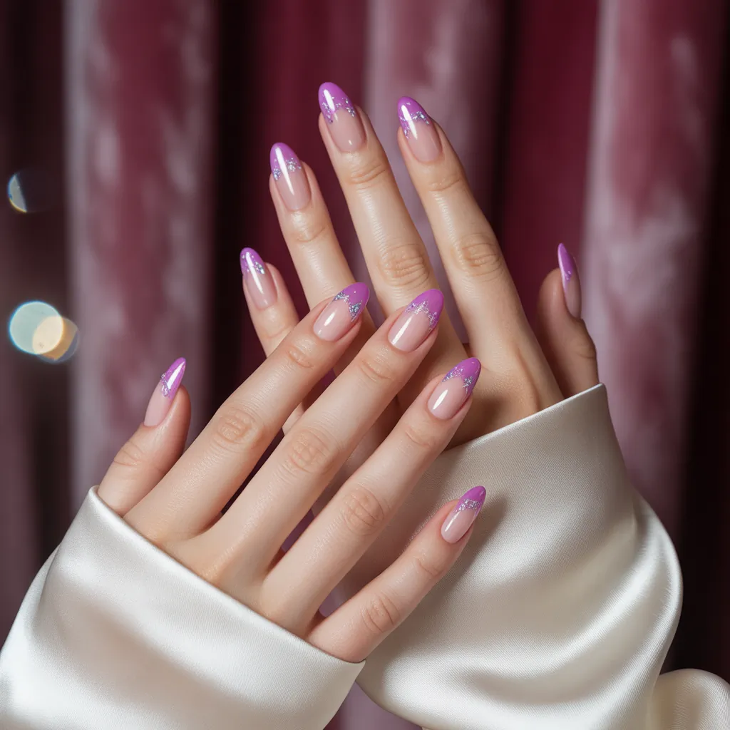 pink and purple nails