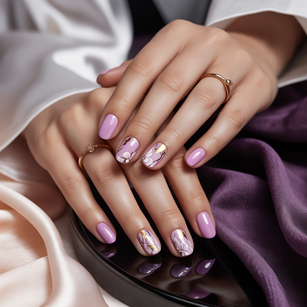 pink and purple nails