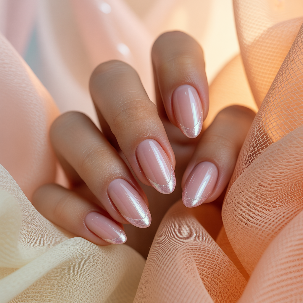 pink french tip nails