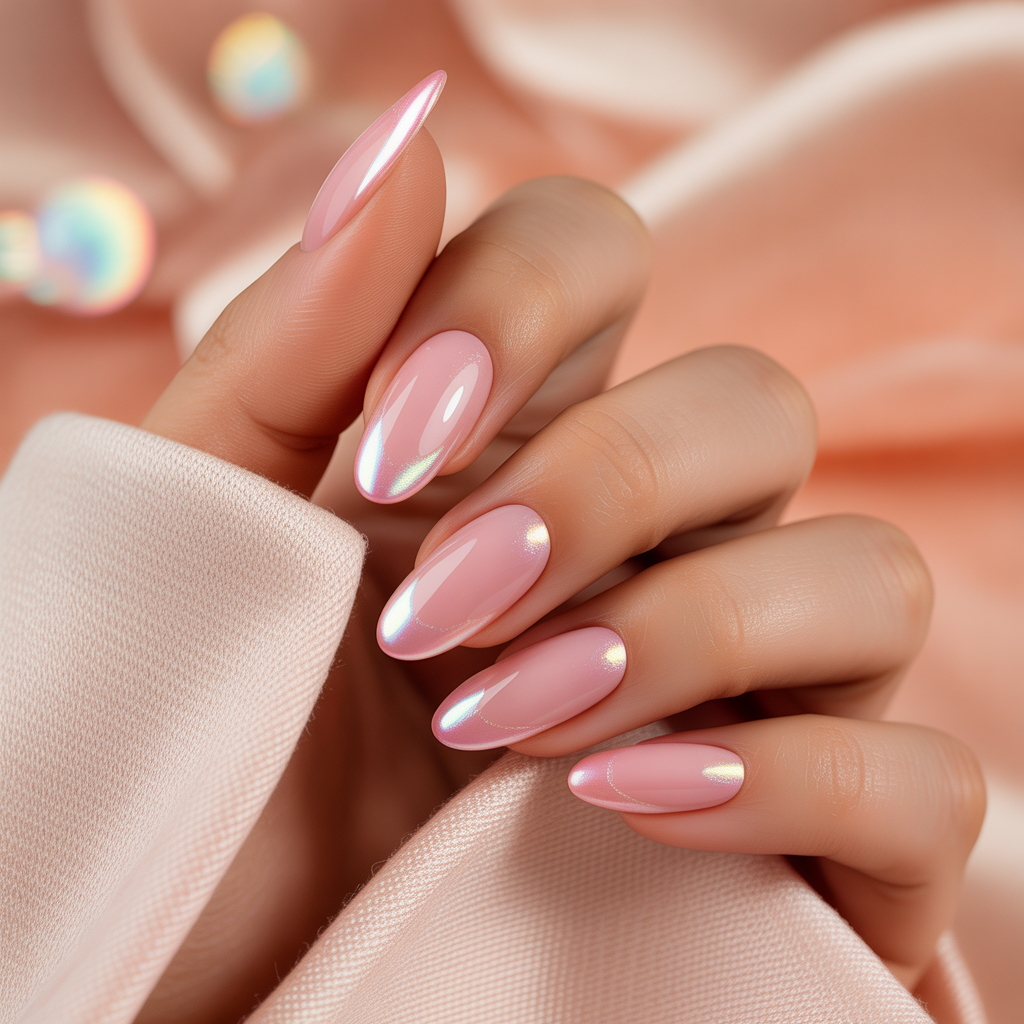 pink french tip nails