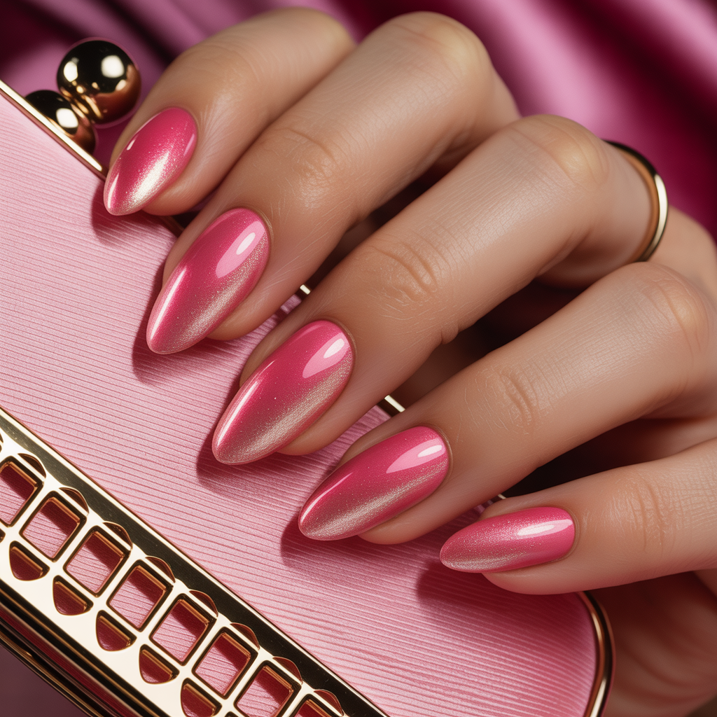 pink stiletto nails