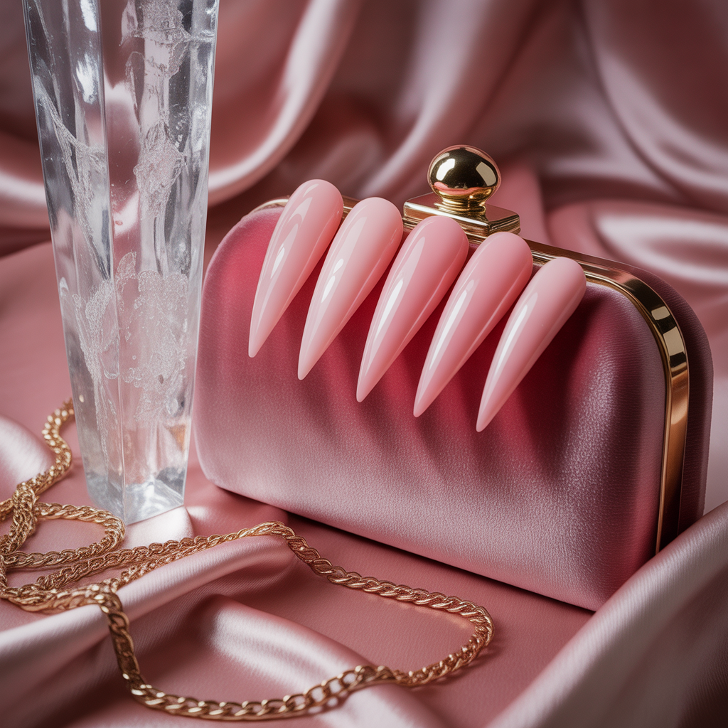 pink stiletto nails