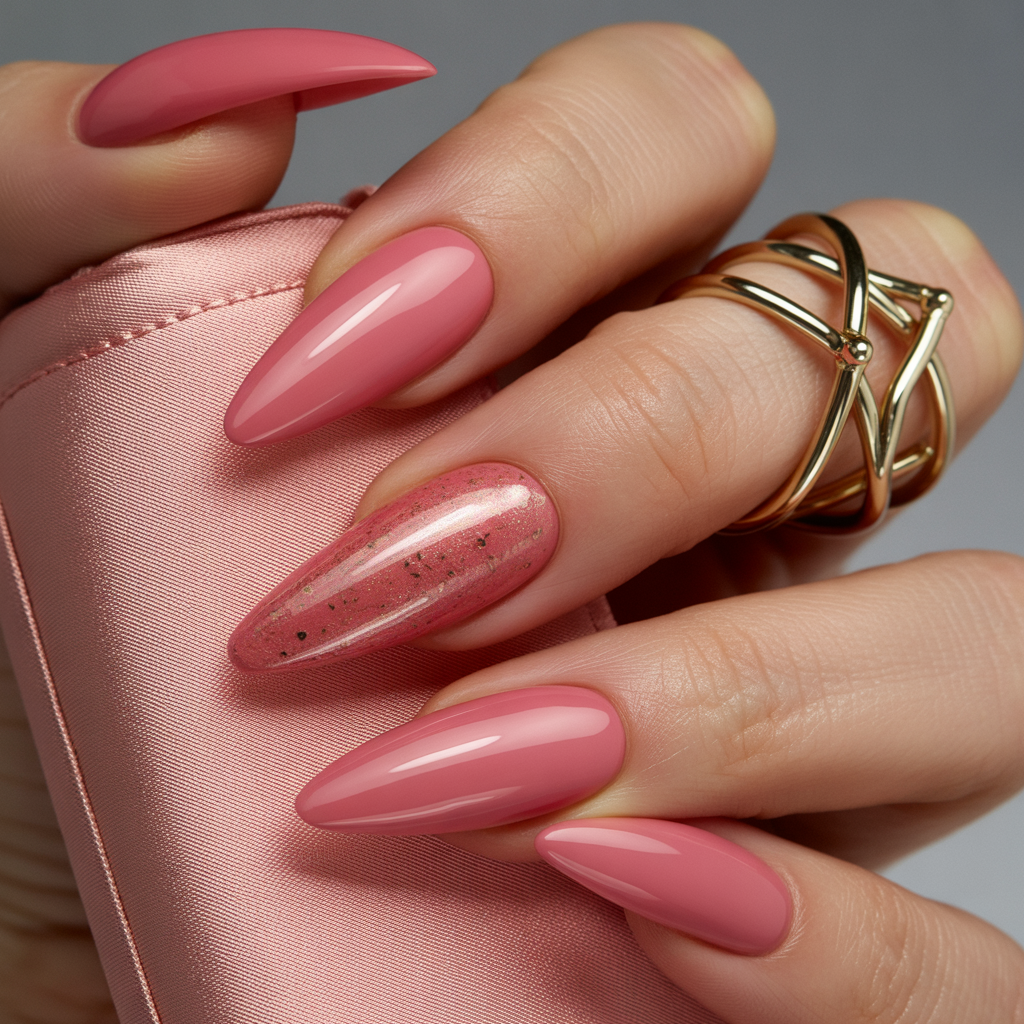 pink stiletto nails