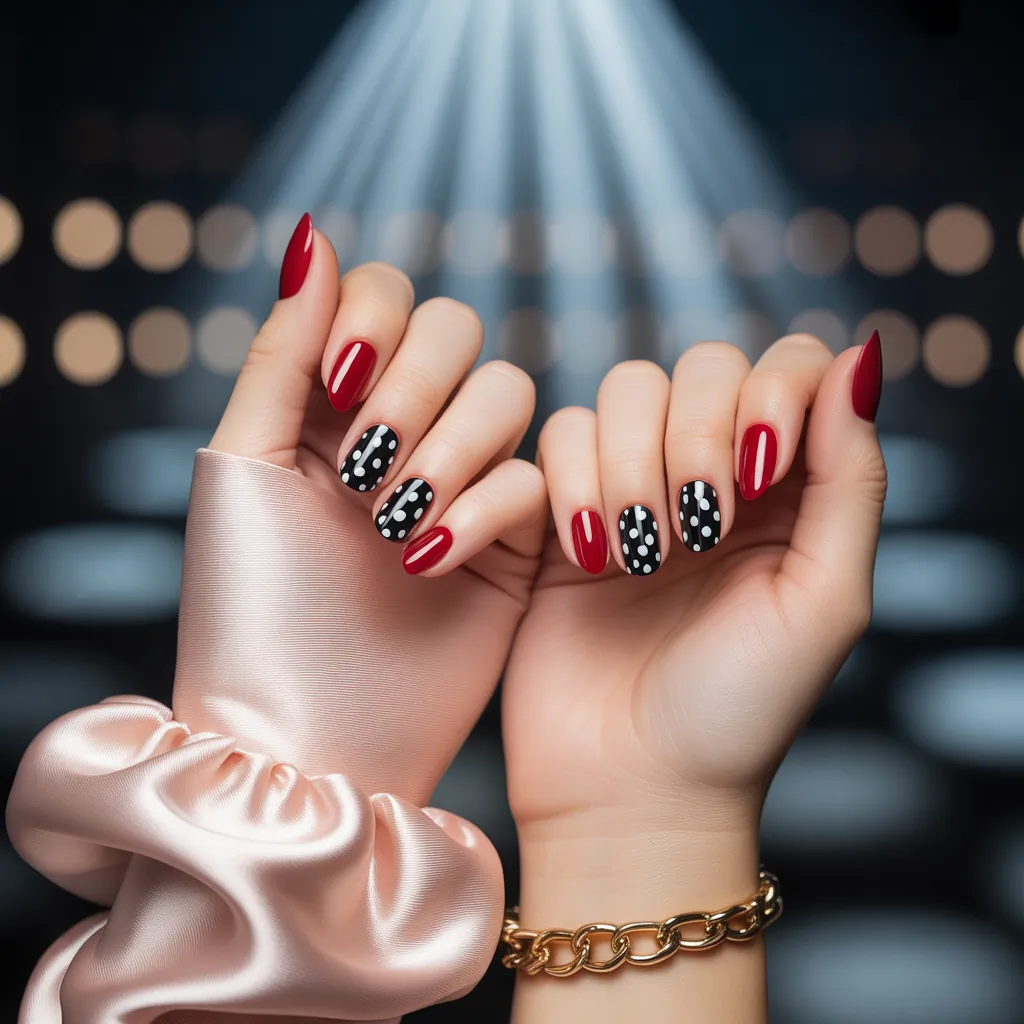 polka dot nails