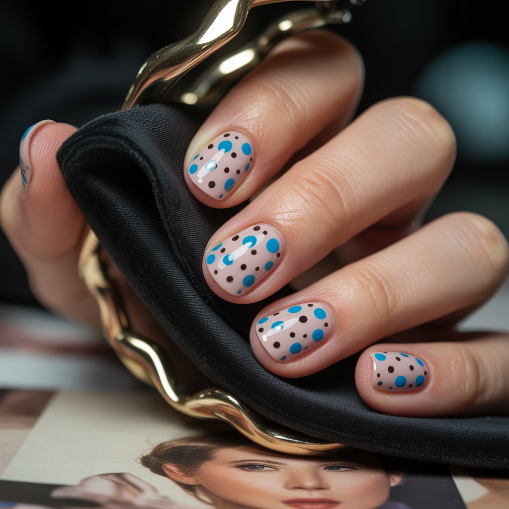 polka dot nails