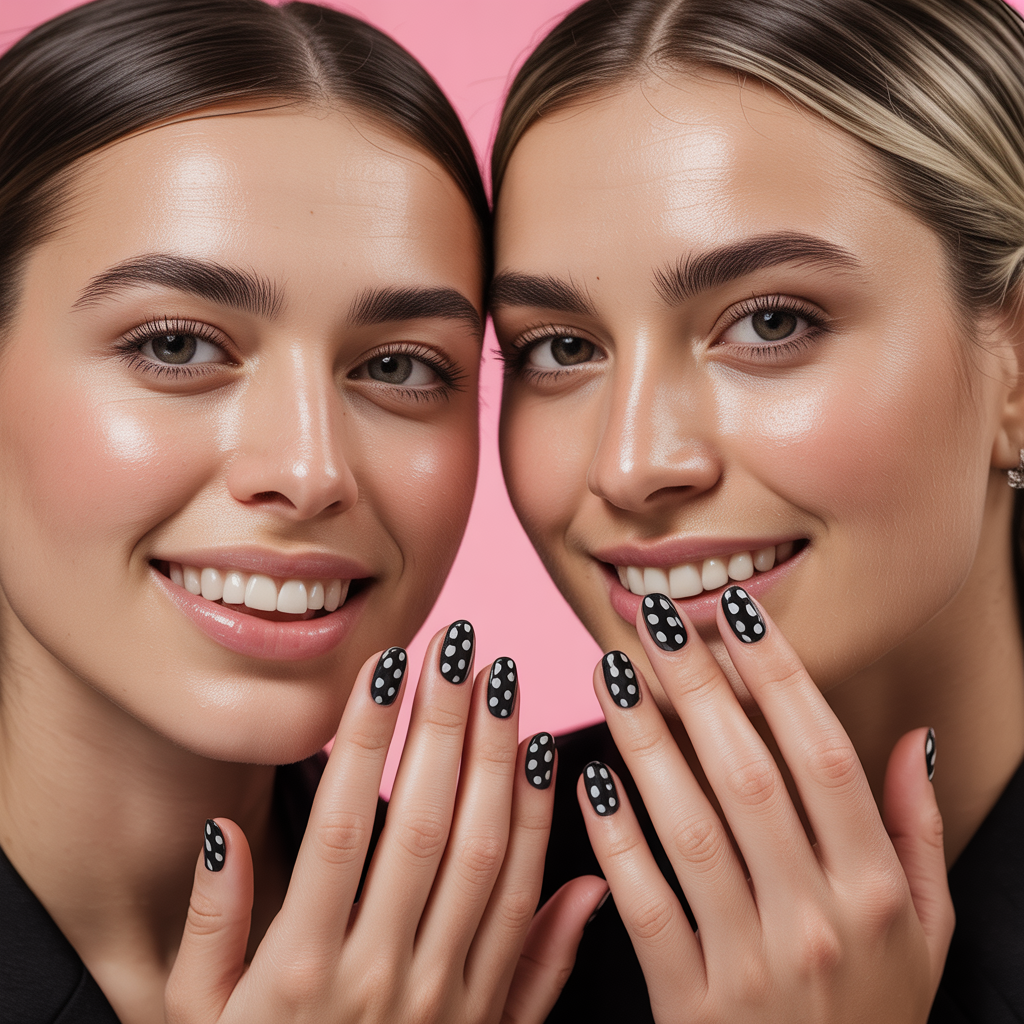 polka dot nails