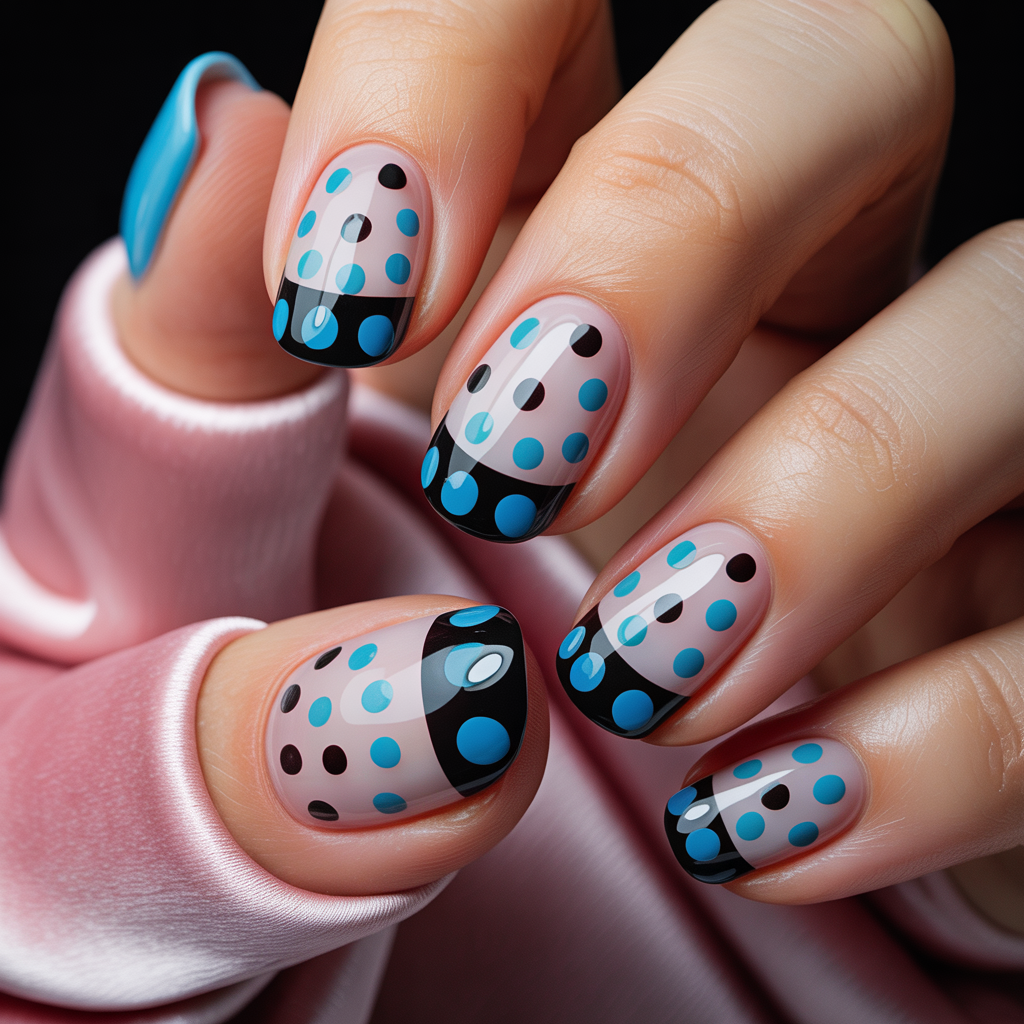 polka dot nails
