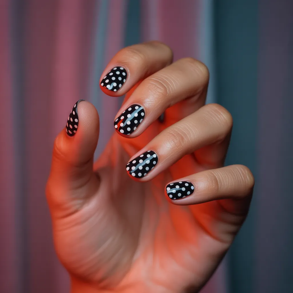 polka dot nails
