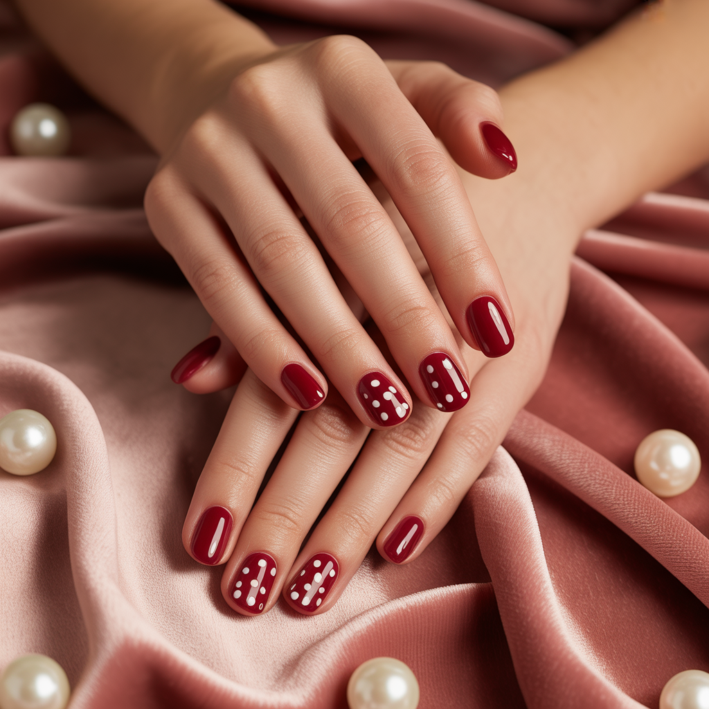 polka dot nails