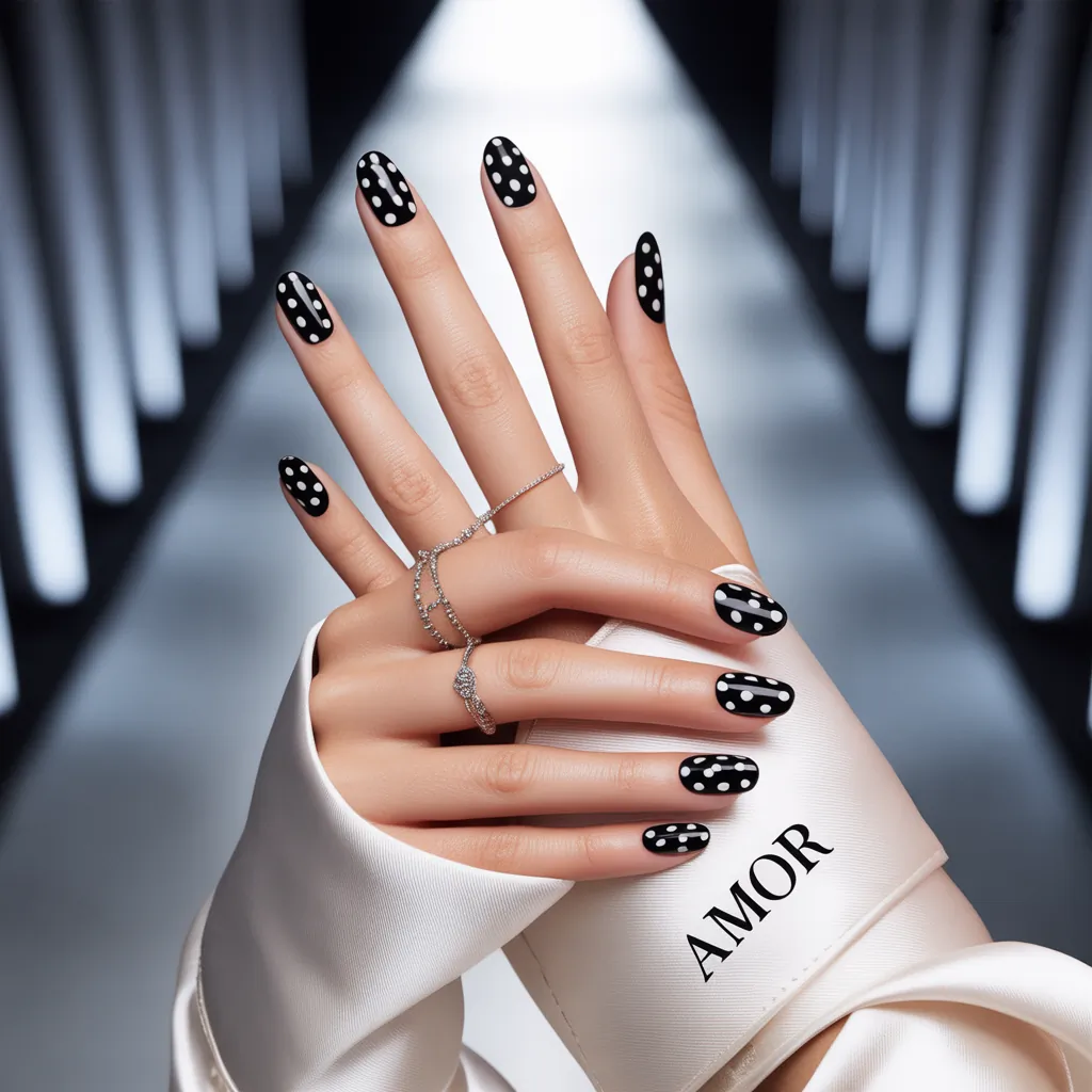 polka dot nails
