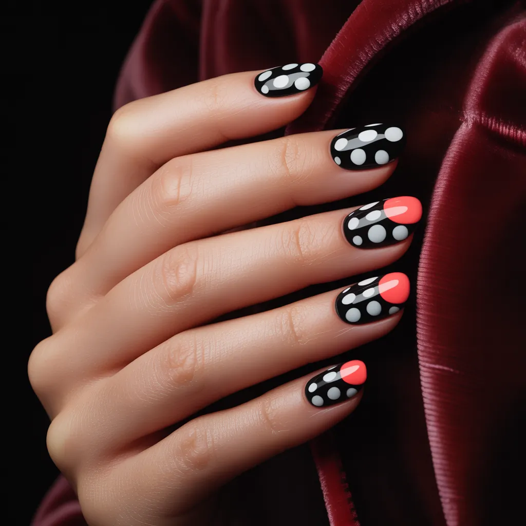 polka dot nails