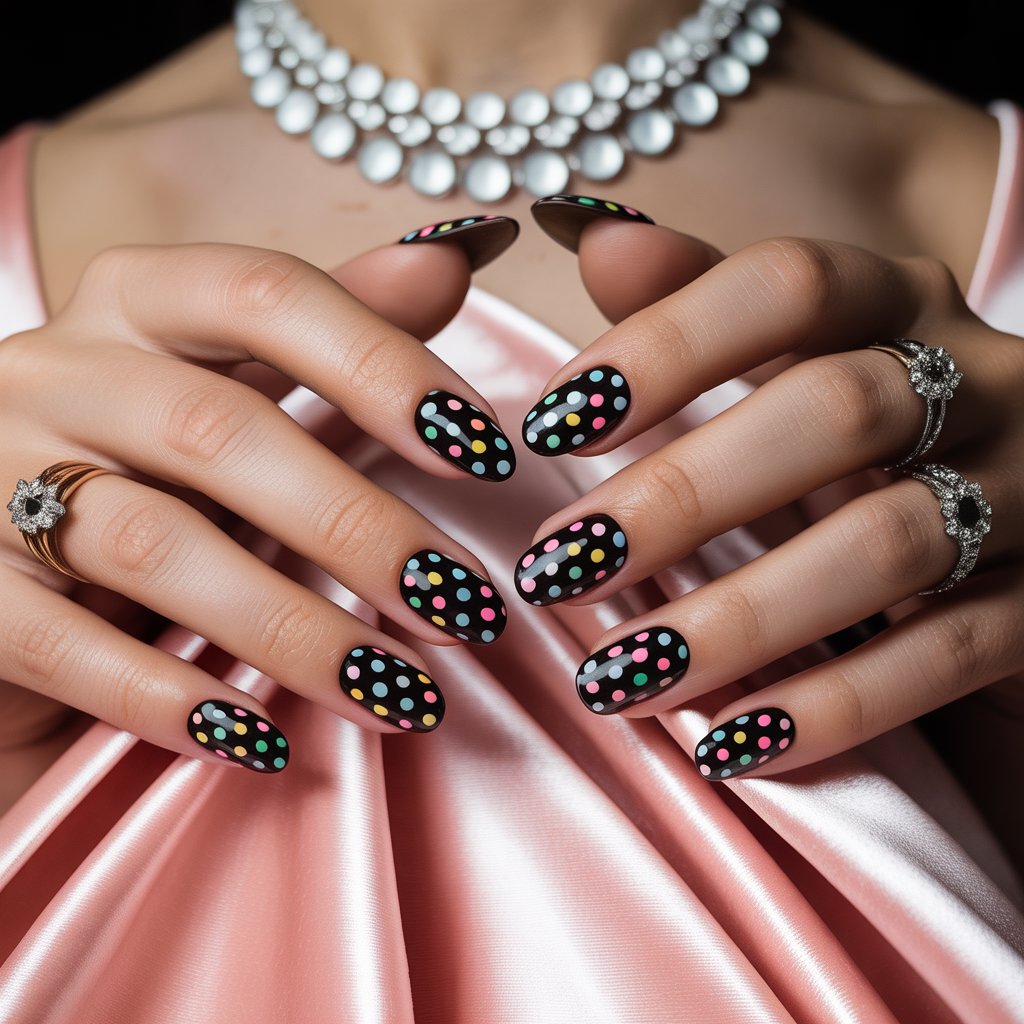 polka dot nails