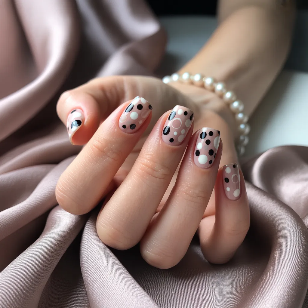 polka dot nails