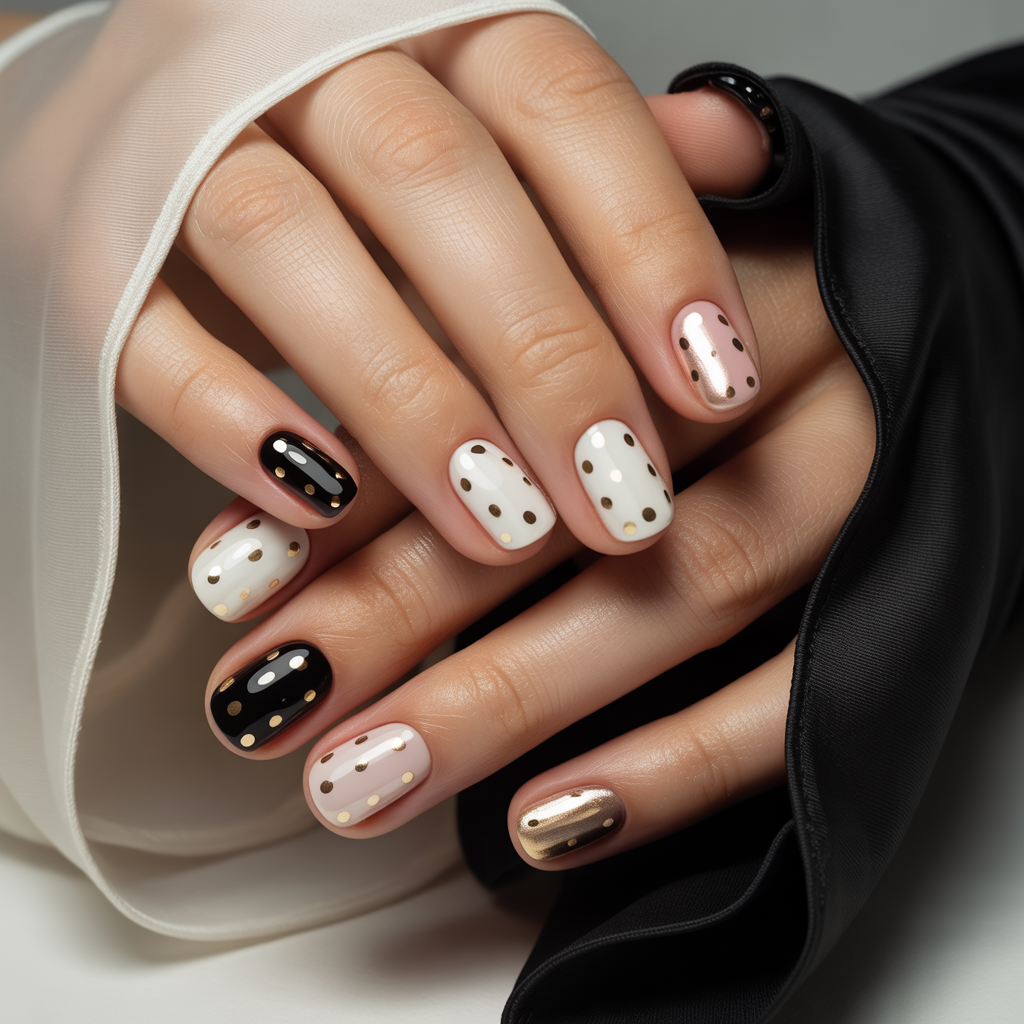 polka dot nails