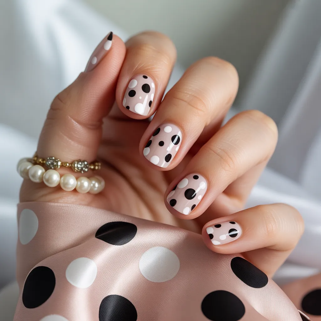 polka dot nails