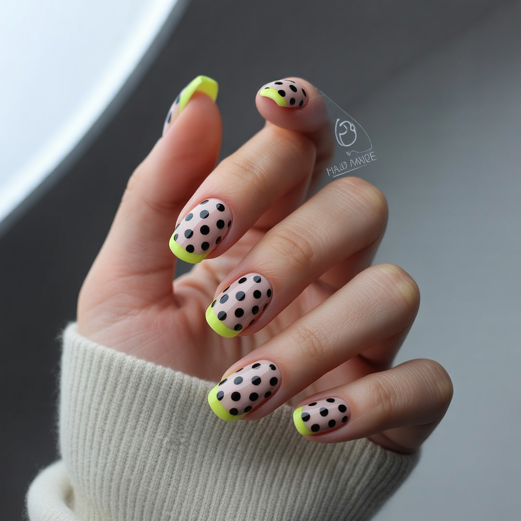 polka dot nails