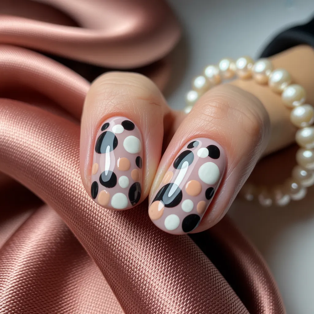 polka dot nails