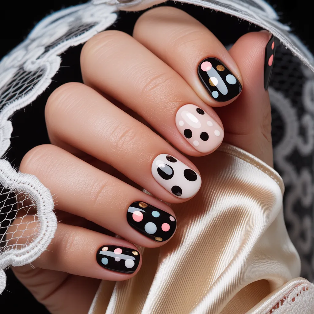 polka dot nails