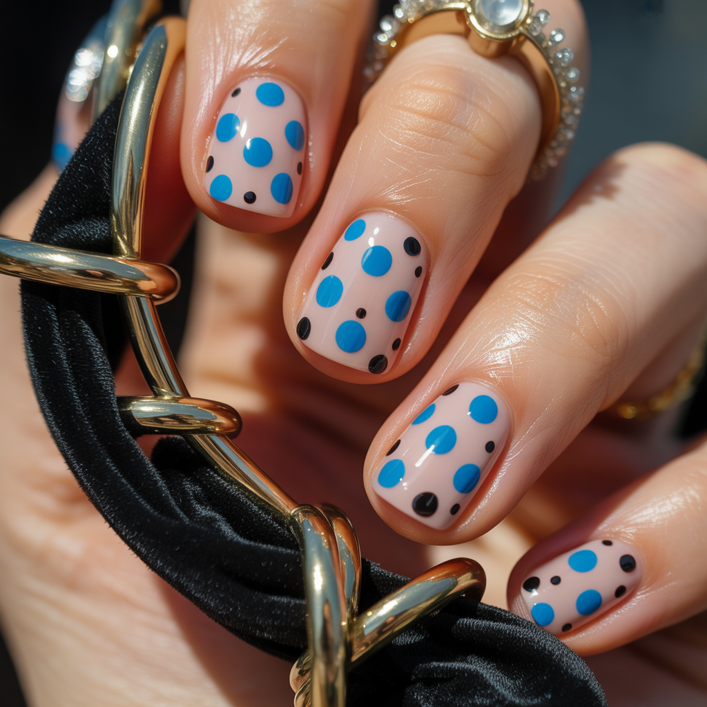 polka dot nails