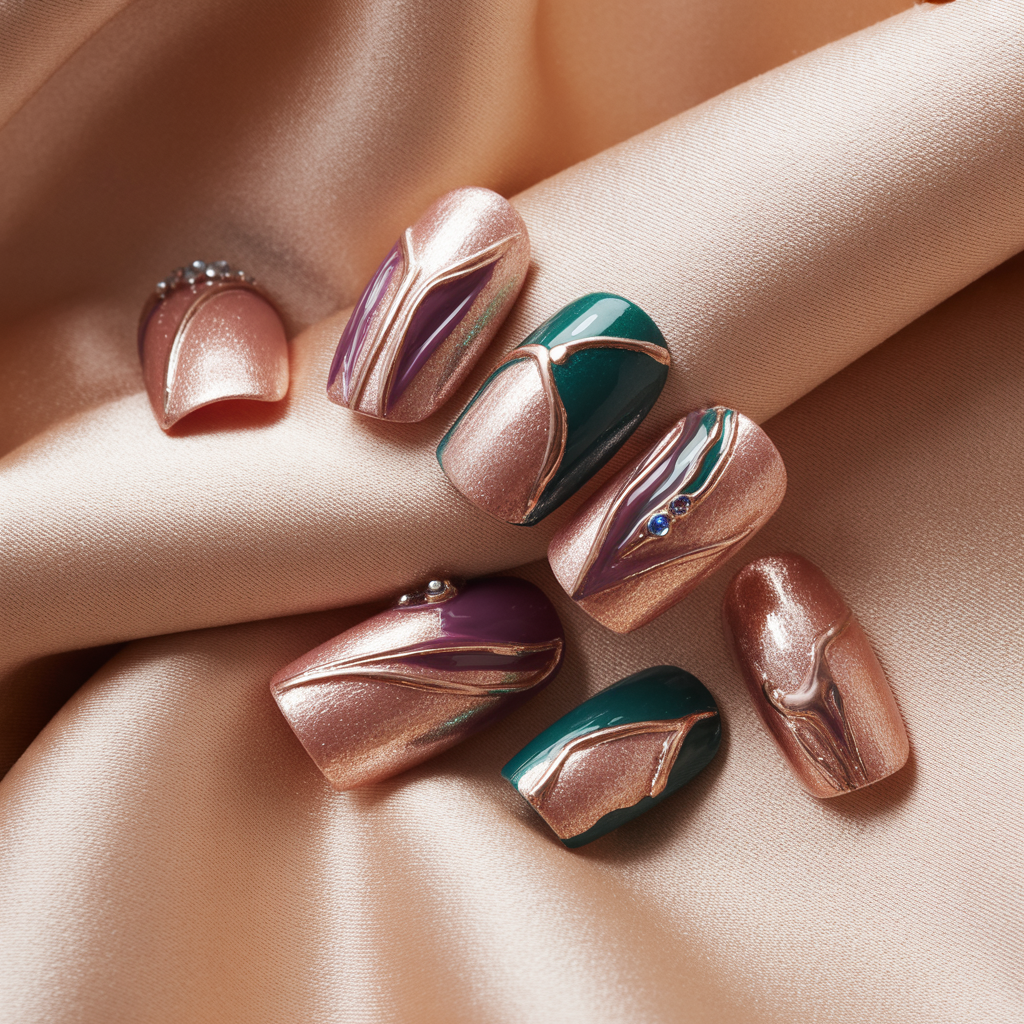 press on nails with builder gel