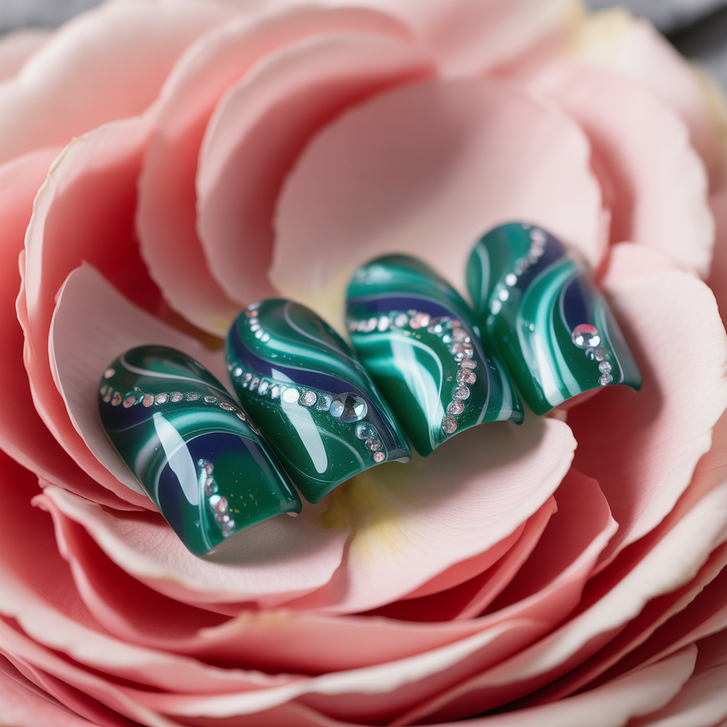 press on nails with builder gel