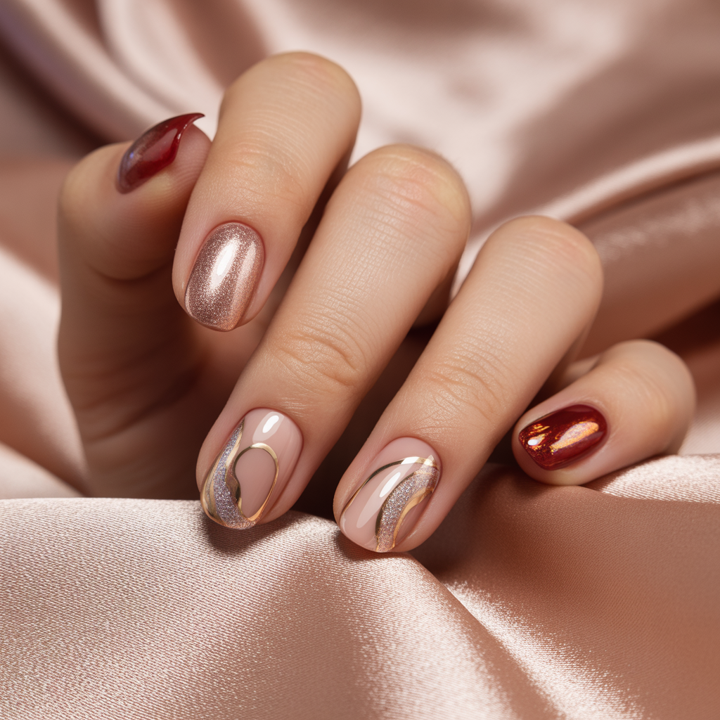 press on nails with builder gel