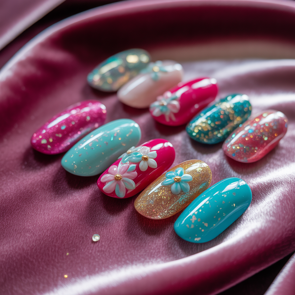 press on nails with builder gel