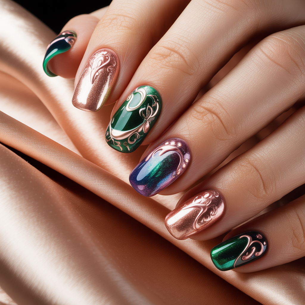 press on nails with builder gel