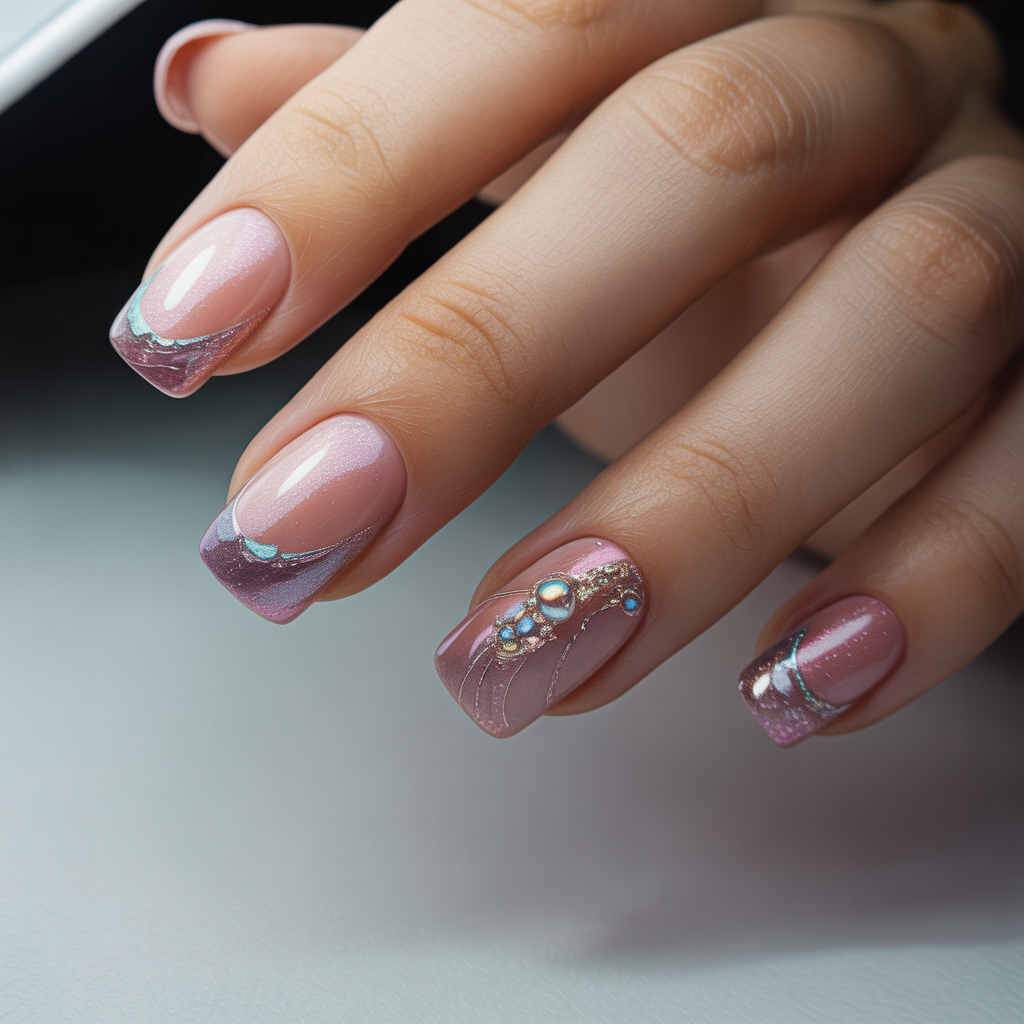 press on nails with builder gel