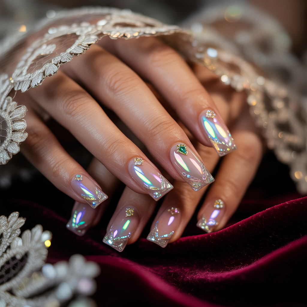 press on nails with builder gel