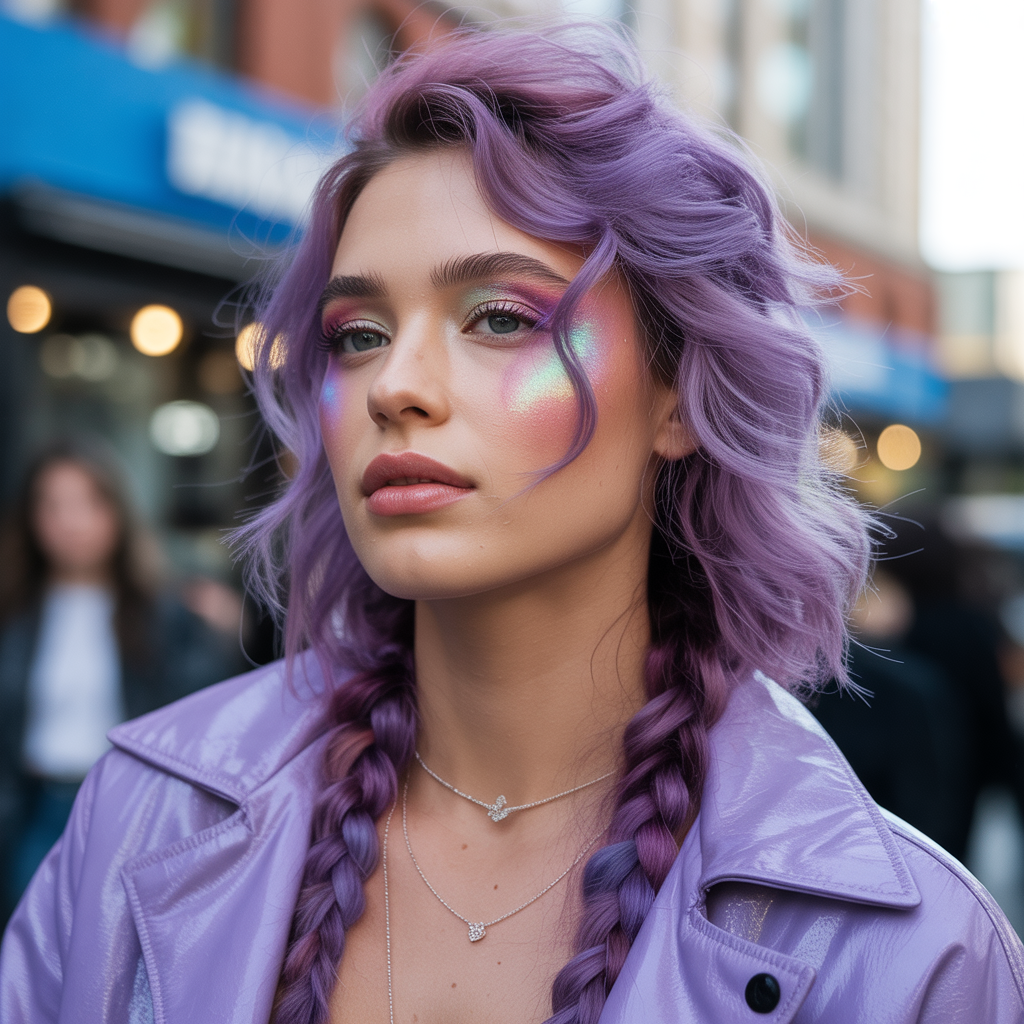 purple hair style ideas