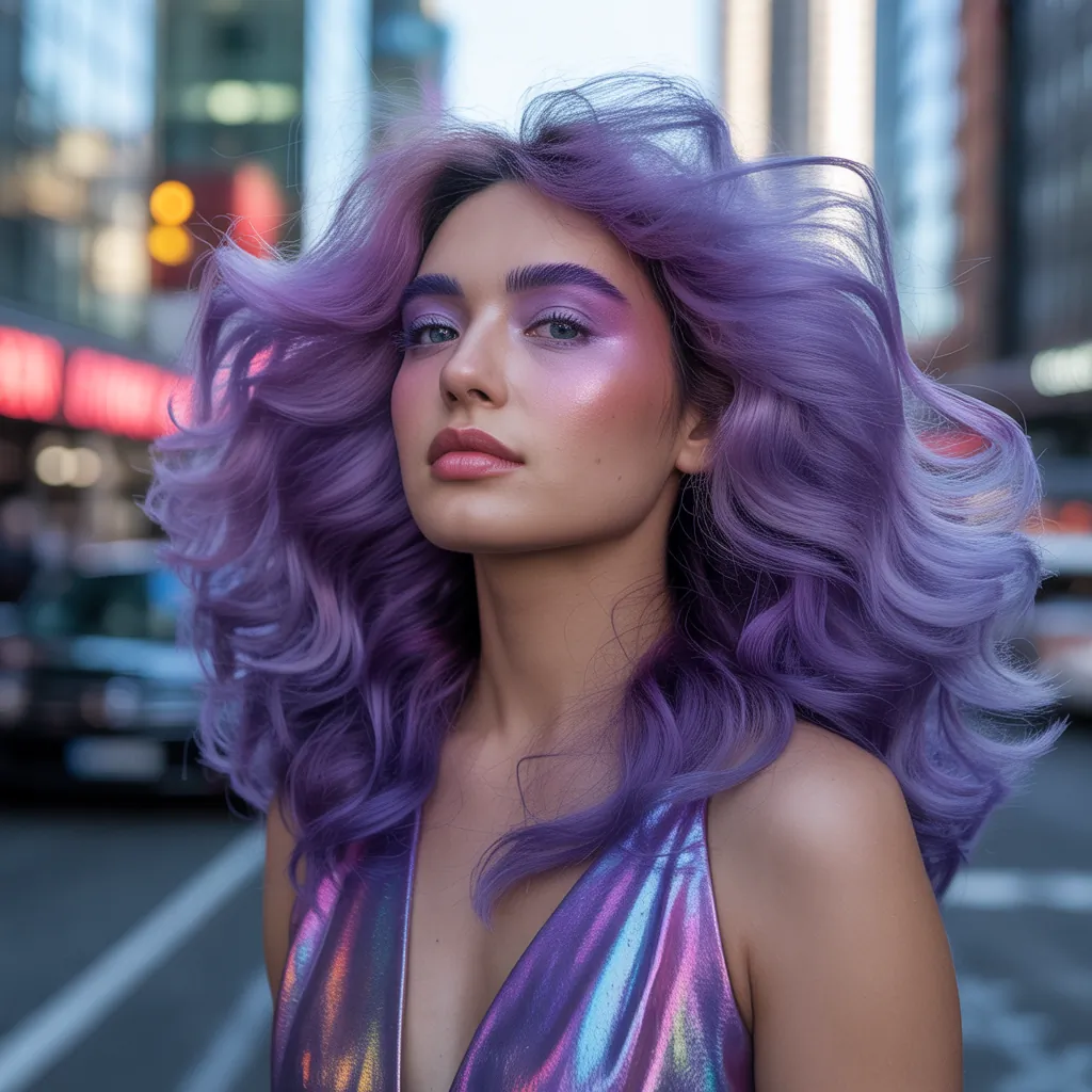 purple hair style ideas