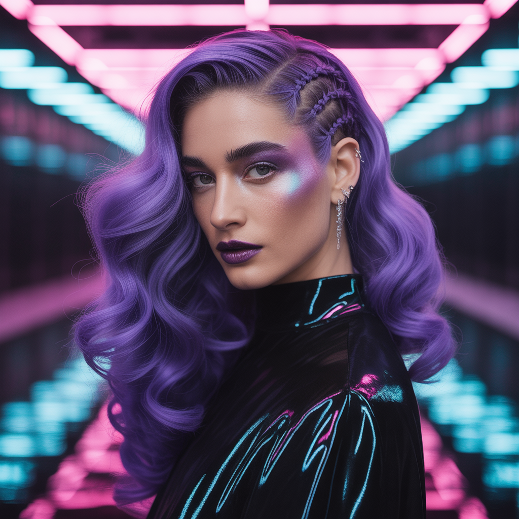 purple hair style ideas