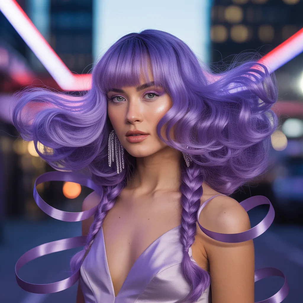 purple hair style ideas