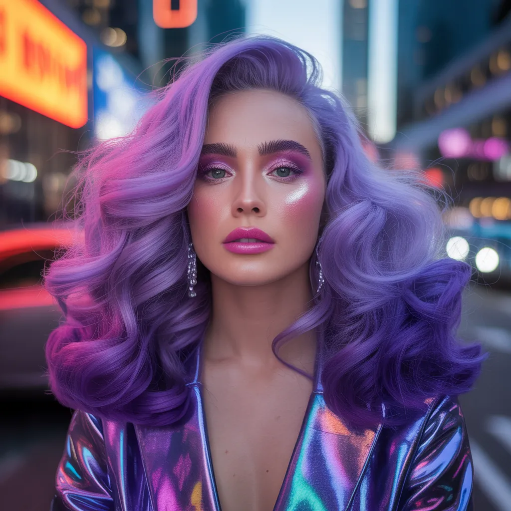 purple hair style ideas