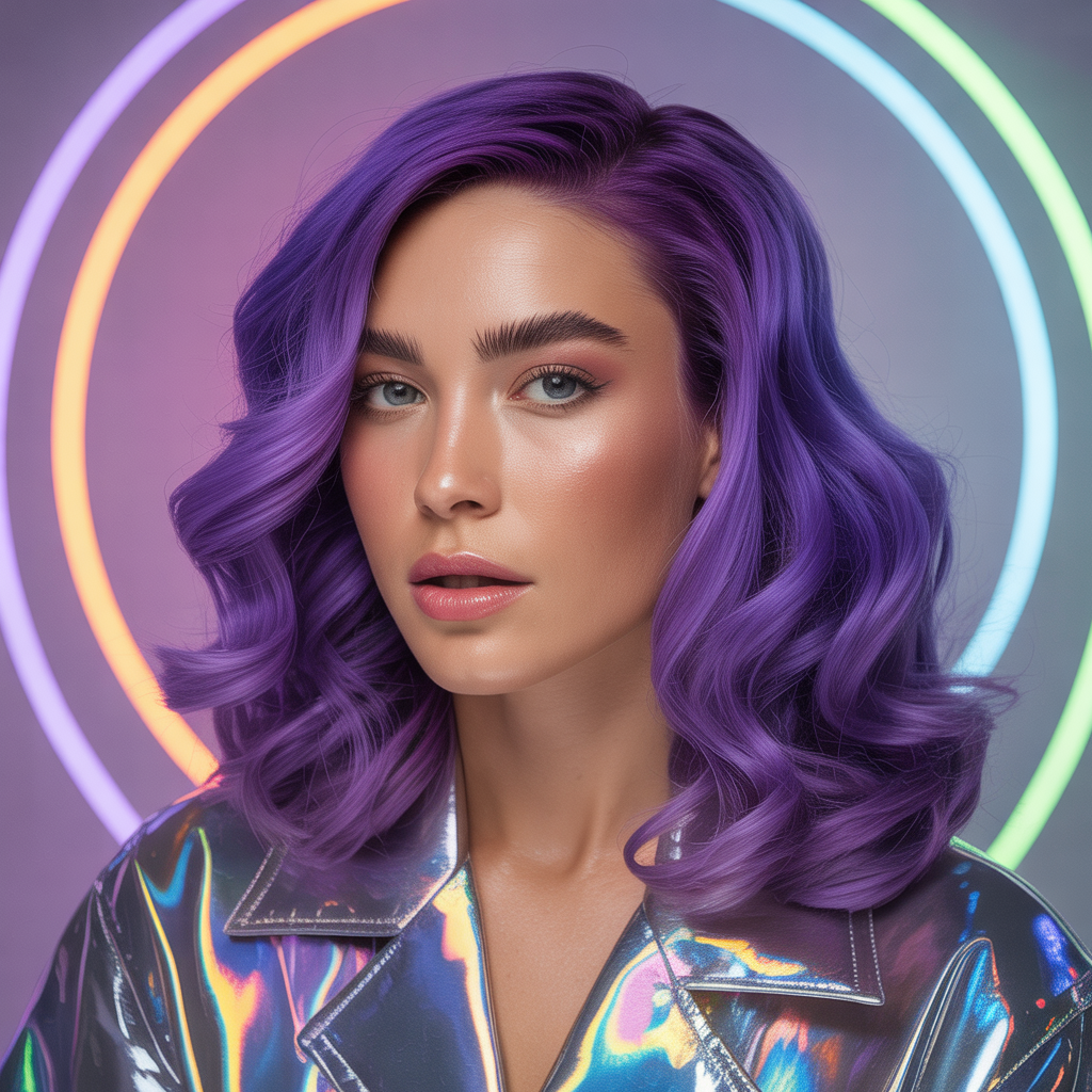 purple hair style ideas