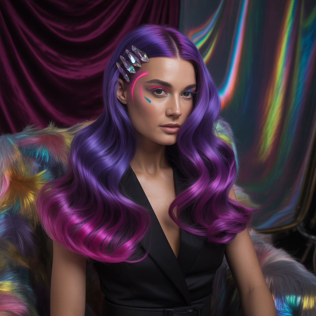 purple hair style ideas