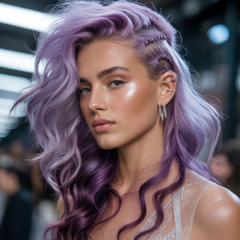 purple hair style ideas
